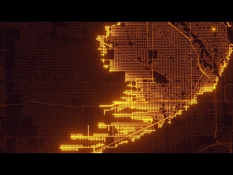 A* (A-Star) Pathfinding Algorithm Visualization on a Real Map