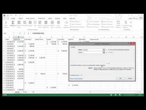 Using the Count Function in Microsoft Excel