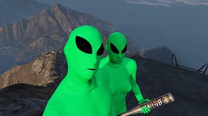 GTA Online Green and Purple Alien Gang War | Know Your Meme