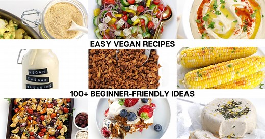 Easy Vegan Recipes (100  Beginner-Friendly Ideas!)