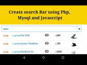 How to create search Bar using Php, Mysql and Javascript part 1