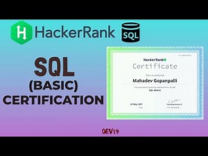 SQL (Basic) Certification | Hackerrank Certifications