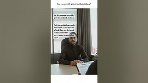 Can you override private methods in Java? | #shorts