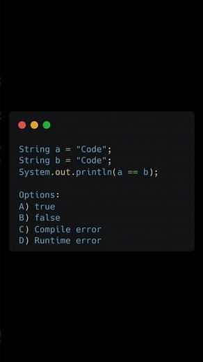 ‎Java String Pool Explained 🚀 (== vs equals)
