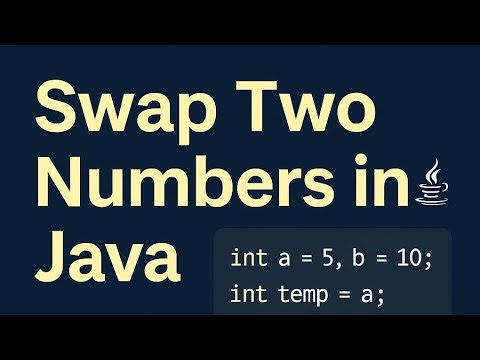 Swap Two Numbers in Java ☕ | Simple Java Program for Beginners | #MafthiyaShaik