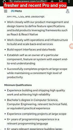 Meta Hiring Software Engineers 🔥 High Salary Job 😱 | Apply Now #shorts