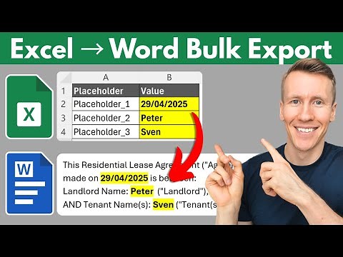 How to Automatically Create Word and PDF Documents from Excel Data (No Coding Required)