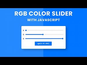 RGB Color Slider | HTML, CSS, Javascript