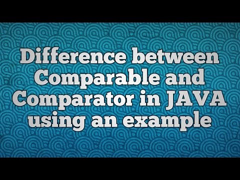 Difference between Comparable and Comparator in JAVA using an example