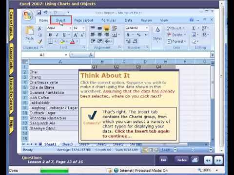 Excel 2007 tutorial how to use Microsoft Excel online training