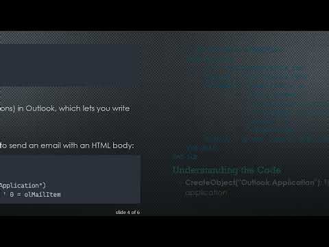 How to Send a HTML Table through Outlook Without Attachments