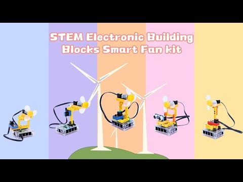 KEYESTUDIO 丨Kidsbits STEM Electronic Building Blocks Smart Fan Kit Python Programming #arduino #diy