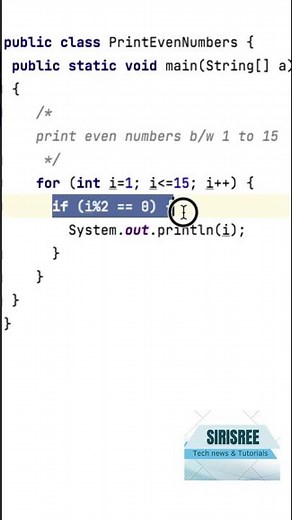 PRINT EVEN NUMBERS (2-METHODS) IN JAVA