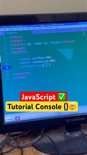 Console Per Total kase Kare 🤯 #youtubeshorts #javascript #htmlcoding #coding #tutorial #ytshorts