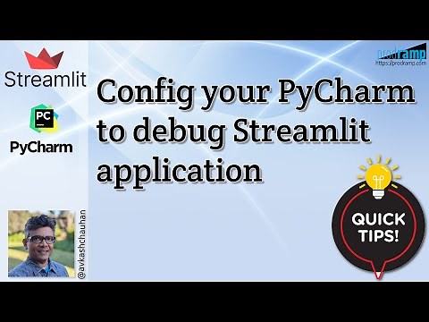 Configure your PyCharm IDE to debug Streamlit application