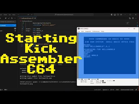 Use Kick Assembler and Visual Studio Code to write Commodore 64 Assembly Language