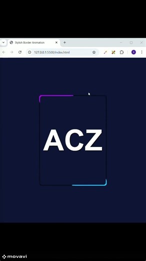🔥Animated Border Effects Using HTML and CSS |Border Animation |No JAVASCRIPT|Short‪@apnacodezone614‬