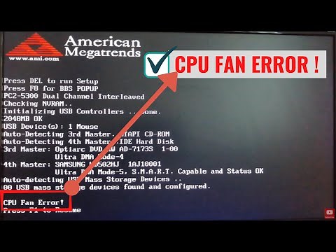 Cpu Fan Error -Removed - New & Old PC versions -(This is only an emergency temporary workaround.)