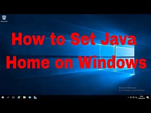 Configure Java Home on Windows