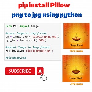 png to jpg using python | Python Coding