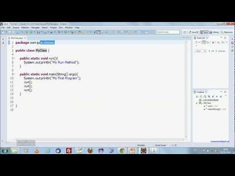 Java tutorial with eclipse - 3 - classes and methods