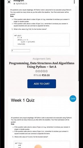 Programming Data Structures And Algorithms Using Python | Previous Papers Solved | NPTEL 2024 |