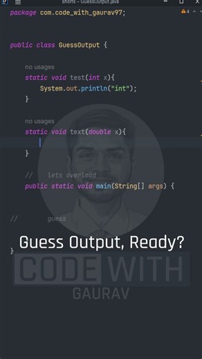 Method Overloading in Java Explained | Same Method Different Behavior #Shorts