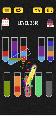 Water sort puzzle level 2818 #watersortpuzzle #puzzlesolving #games #colorsorting #solveitwithme #2k