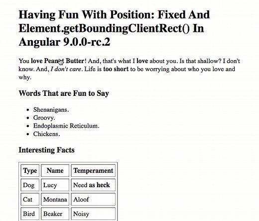 Having Fun With Position: Fixed And Element.getBoundingClientRect() In