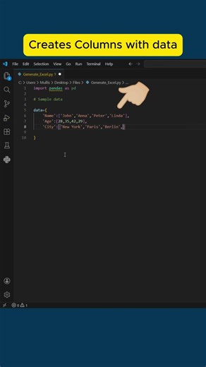 Pandas DataFrame exports to Excel like this #python #shorts #tutorial
