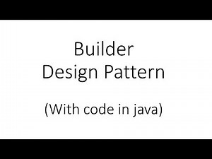 Builder Design Pattern in Java