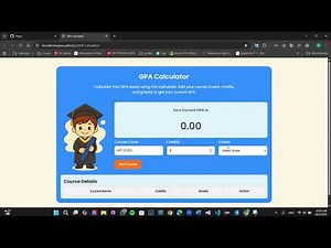 GPA Calculator | HTML, CSS, JavaScript