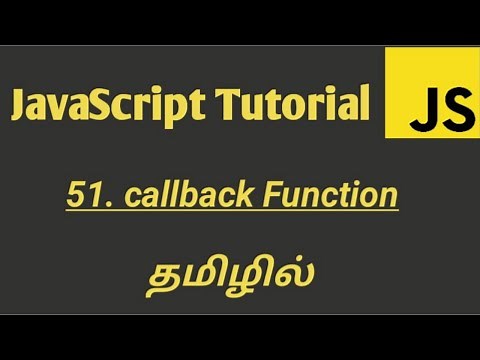 JavaScript Callback Function in Tamil | JavaScript Tutorial in Tamil