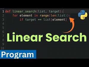 How to Implement Linear Search in Python Programming Language | Algorithms