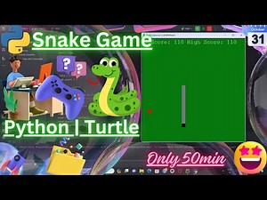 How to make Snake Game using Python Turtle #python #turtle