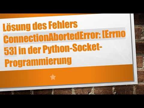 Lösung des Fehlers ConnectionAbortedError: [Errno 53] in der Python-Socket-Programmierung