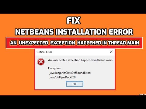 Fix NetBeans error: An unexpected exception happened in thread main