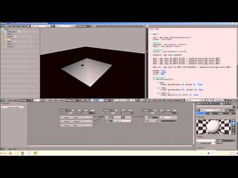 [HD] Blender 2.6 Game Engine Python Scripting Tutorial - Sensors & Actuators - Part 02