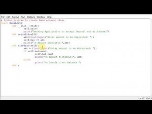 Python program to create Bank account class