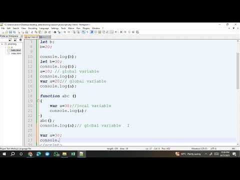 JavaScript Full Course in Hindi - Beginner Tutorial - Day 1: Variables & Scope (var, let & const)