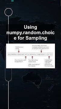 Using numpy.random.choice for Sampling #ai #artificialintelligence #machinelearning #aiagent Using