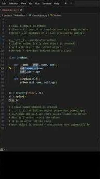Python Class & Object Explained in 60 Seconds (Beginner Friendly + Interview Ready)#hitcodear#python