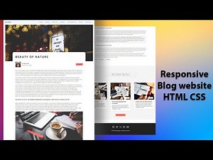 Blog website design with html css | Responsive blog website | 2021