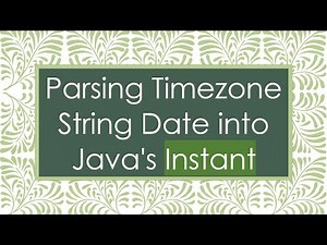 Parsing Timezone String Date into Java's Instant
