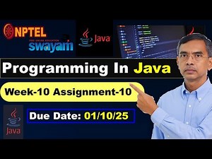 Programming in Java week 10 assignment Answers Solutions nptel assignment 10 | July 2025