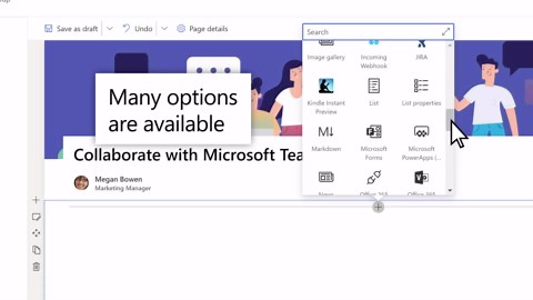 Create and use modern pages on a SharePoint site