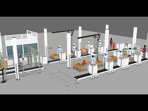 Simulate a manual assembly line using the Visual Components Works Library