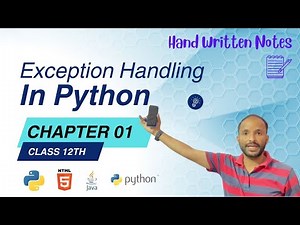 Lec 01 - Exception Handling in Python - Class 12th Computer Science | CBSE