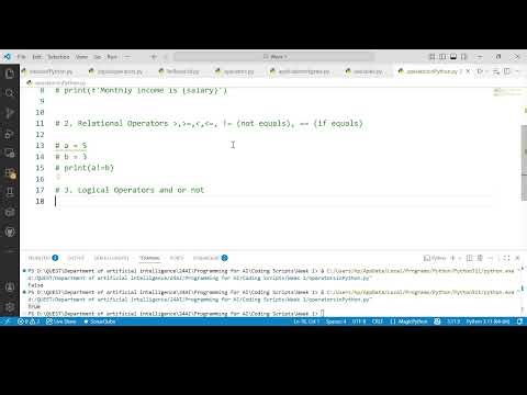 Programming for AI in Sindhi PART 6 Operators in Python