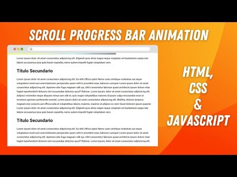 Crear un Scroll Progress Bar con HTML, CSS y Javascript | Tutorial